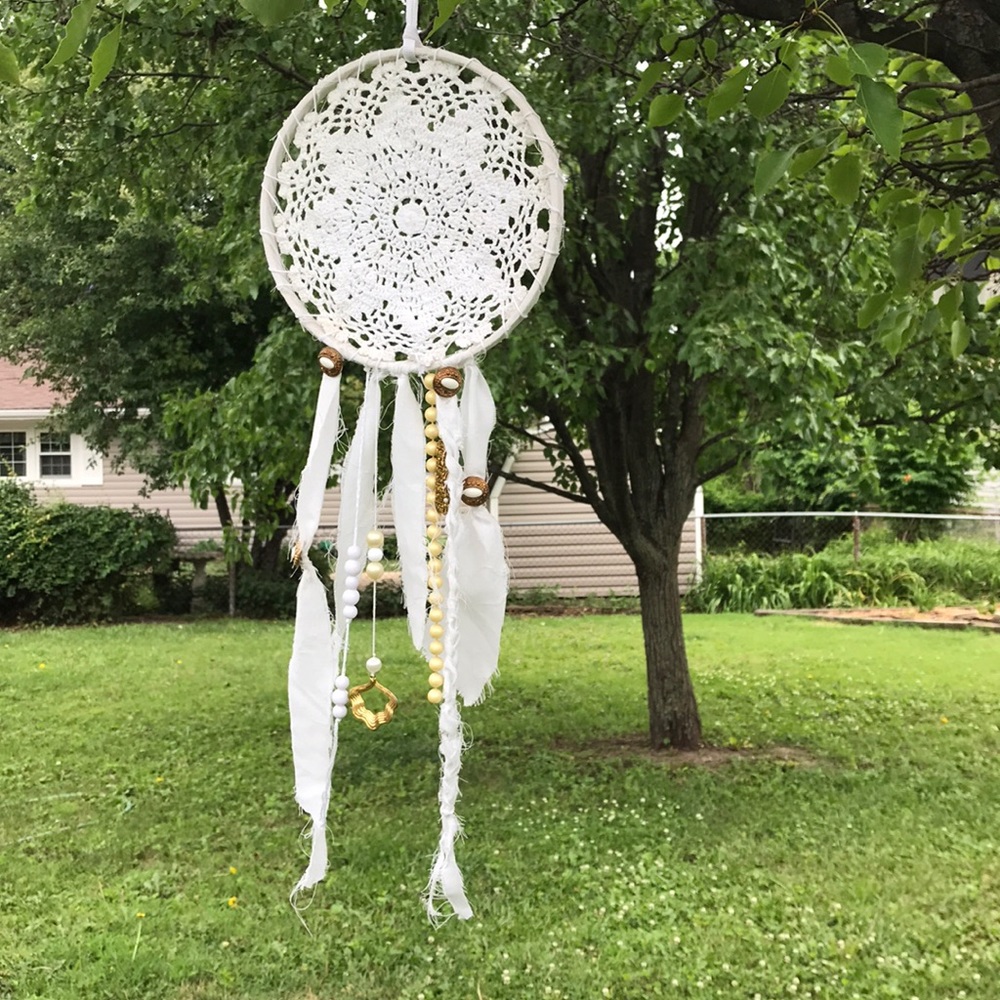 Gold dream catcher